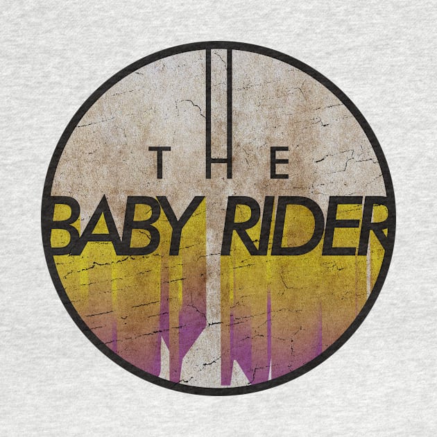 THE BABY RIDER - VINTAGE YELLOW CIRCLE by GLOBALARTWORD